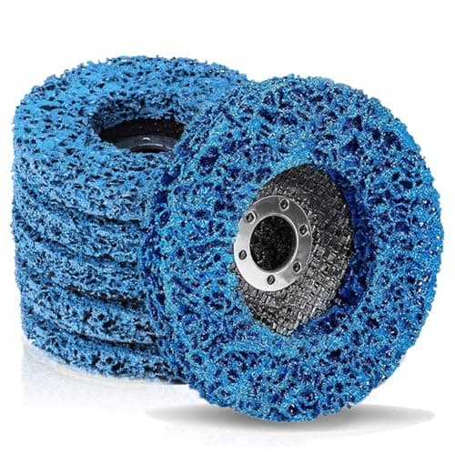 Image of 6PCS Strip Discs Stripping Wheel 115mm 4.5inch Durable Poly Paint Removal Disc For Angle Grinder Clean and Remove Paint Coating Rust Welds Oxidation (Blue)