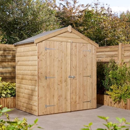 Image of Rowlinson 6x4 Premier Shiplap Windowless Double Door Apex Shed