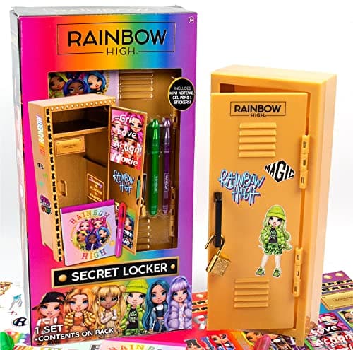 Image of Rainbow High Secret Locker Stationery Set, Including Notepad, Gel Pens Stickers – Ages 6+