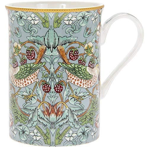 Image of The Leonardo Collection William Morris - Strawberry Thief Teal Design Mug