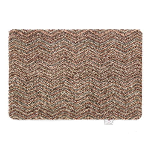 Image of HUG RUG Washable Dirt Trapper Door Mat Kitchen Hallway Doorway, Made in the UK, Plains Candy Zig Zag 50X75