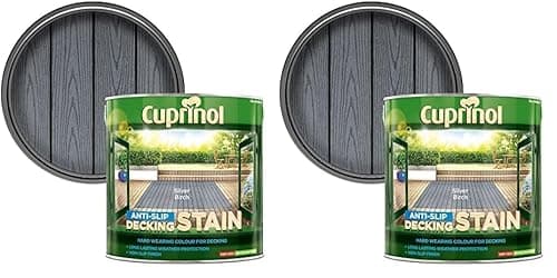 Image of Cuprinol UTDSSB25L Anti Slip Decking Stain Silver Birch 2.5 Litre (Pack of 2)