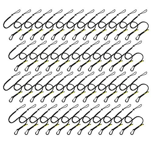 Image of BearTOOLS Tool Lanyard with Single Carabiner and Adjustable Loop End, Standard Length, Maximum Weight Limit 8KG / 17.6lb, Aluminum Screw Lock Carabiner with Shock Cord Stopper, 0925S (5 Pack)