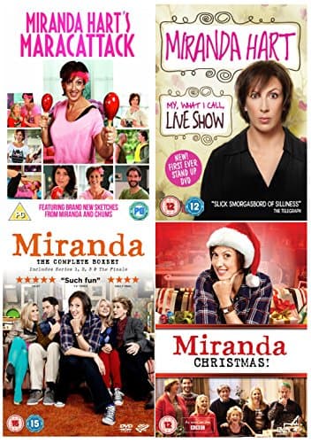 Image of Ultimate Miranda Hart DVD Collection: Miranda Hart's Maracattack / Miranda Hart - My, What I Call, Live Show / Miranda - Series 1-3 and Miranda - The Finale / Miranda: Christmas Specials + Special Features: Behind the Scenes, The Set Tour with Miranda, Introducing the Cast, Out takes, Miranda Hart interviewing cast, friends and family - original BBC red button material including interviews with Sally Phillips, Frank Skinner and Miranda's real-life Mum