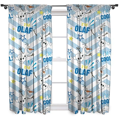 Image of Character World 72-inch Disney Frozen Olaf Curtains