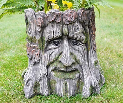 Image of RP Home Amazing Green Man Planter Novelty Garden Tree Stump Plant Flower Holder