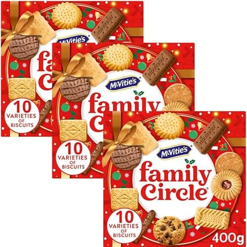 Image of Biscuits Bundle Pack with Family Circle Biscuit Assortment 400g - 3 Pack | 10 Varieties of Biscuits, Suitable for vegetarians.