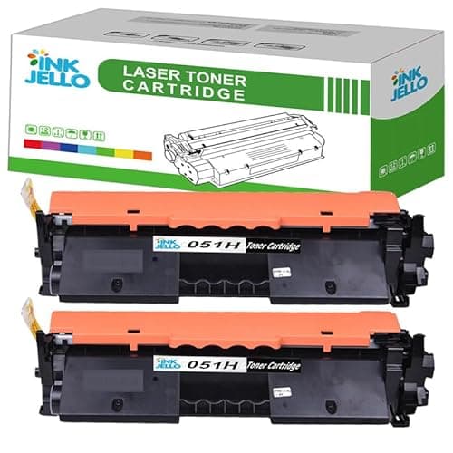 Image of Inkjello 051H Toner Cartridge Replacement for Canon i-SENSYS LBP162dw MF264dw MF267dw MF269dw Black (2 Pack)