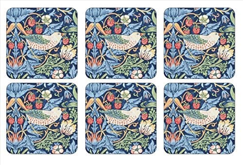 Image of Pimpernel Strawberry Thief Blue Coasters, Set of 6,10.5.x 10.5, X0010268717V