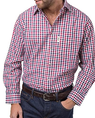 Image of Rydale Mens Country Check Shirts (XL, Richmond Red/Navy)
