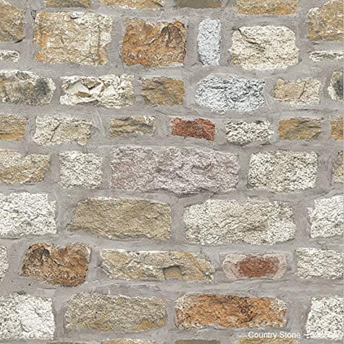 Image of Arthouse | Country Stone Brick Effect Wallpaper | Rustic Stone Design in Natural Hues | Photographic Realistic Look for Feature Walls | Paste The Paper Application | 1005 x 53cm