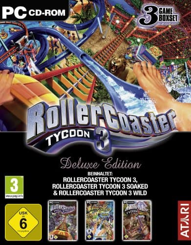 Image of Software Pyramide Rollercoaster Tycoon 3 - Deluxe Edition - video games (0GHz Pentium III, PC, CD, Windows 98 SE/ME/2000/XP, Simulation, E (Everyone))