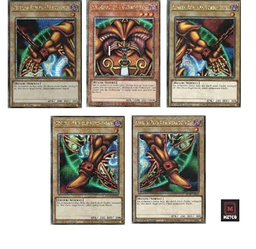 Image of Exodia, the Forbidden - Complete Set - Quarter Century Secret Rare - German - Limited Edition - 25th Anniversary Tin - with MZTCG Shipping Protection Yugioh