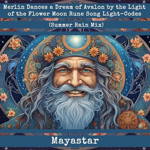 Image of Merlin Dances a Dream of Avalon by the Light of the Flower Moon Rune Song Light-Codes (Summer Rain Mix)