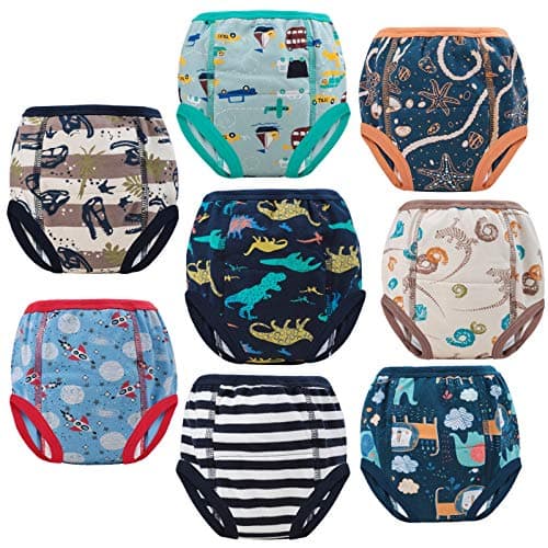 Image of FLYISH DIRECT Potty Training Pants Boys Training Pants Toilet Training Pants Toddler Training Pants Reusable Training Pants, 7 Years, 8 Packs