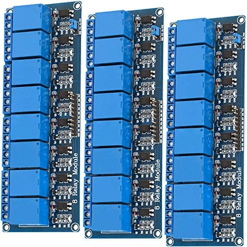 Image of AZDelivery 3 x 8-Channel 5V Relay Module with Optocoupler Low Level Trigger compatible with Arduino Including E-Book!