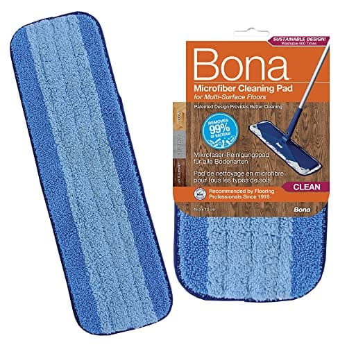 Image of Bona Microfibre Cleaning Pad, for Wood and Hard Surface Floors, fits Bona Family of Mops, 1 Count (Pack of 1)