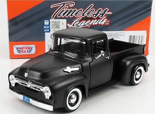 Image of MOTORMAX Ford Pumpkin Mini Car 1/24 F-100 Pickup Truck 1956 (Black)