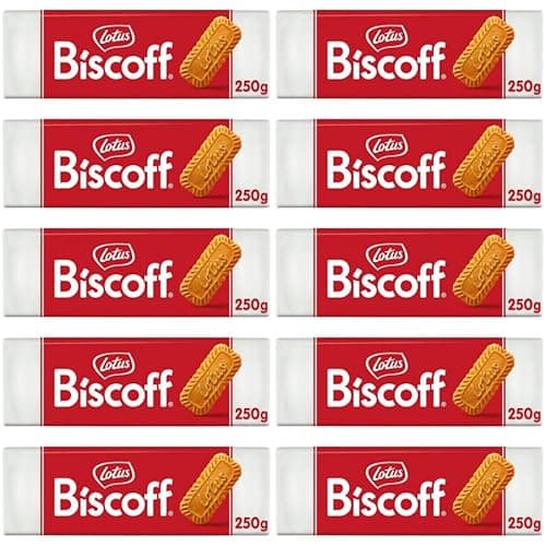Image of Biscuits Bundle with Lotus Biscoff Caramelized Biscuit 250g - 10 Pack | The Original Caramelised Biscuit, Suitable for Vegans.