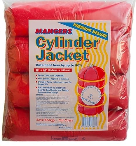 Image of Hot Water Cylinder Jacket Tank Lagging Insulation by Mangers for Immersion Heater or Boiler Systems (36" x 18")