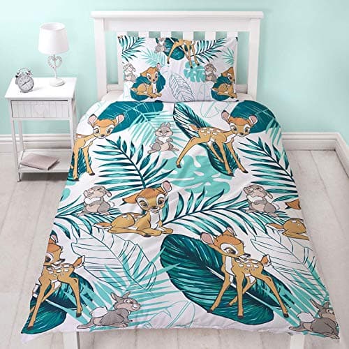 Image of Disney Bambi Palm Leaf Single Duvet Cover