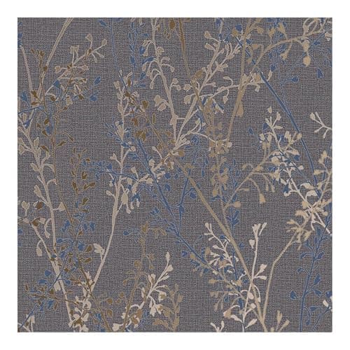 Image of Boutique Breeze Sprig Blue Wallpaper | Paste The Wall Application | Suitable for Any Room | Floral Wallpaper