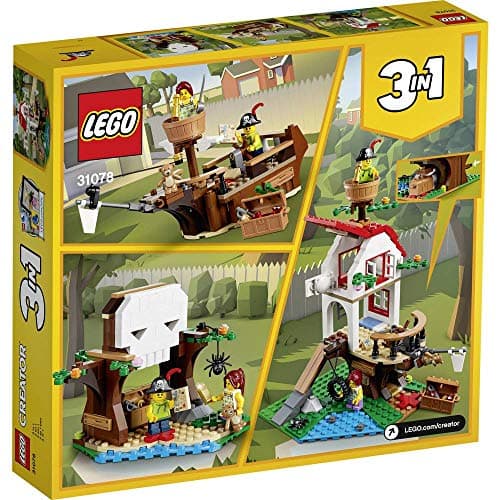Image of LEGO 31078 Creator Treehouse Treasures Playset, 3 in 1 Model, Toy and Cave, Construction set for Kids