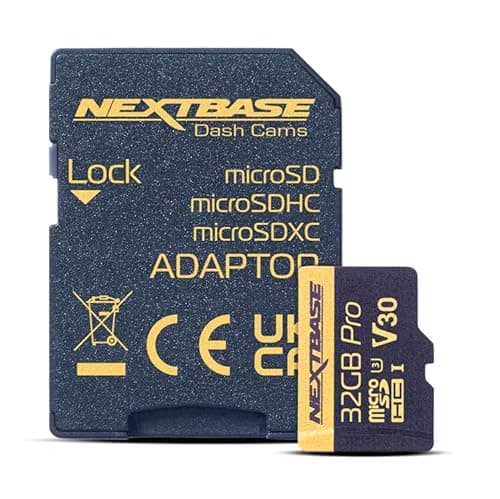 Image of Nextbase 32GB U3 Micro SD Card - Includes Micro SD-to-SD Adapter - Ultra High Speed Memory Card Compatible with Series 1 and 2 Nextbase Dash Cam Range - Dash Camera Accessories