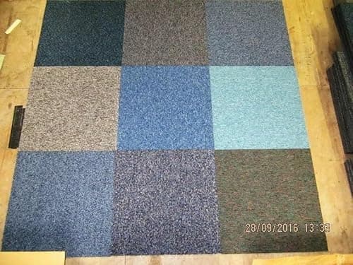 Image of 20 x Mixed Colours Carpet Tiles 5m2 Heavy Duty Commercial Premium Retail Office Flooring Random, Bitumen Backed