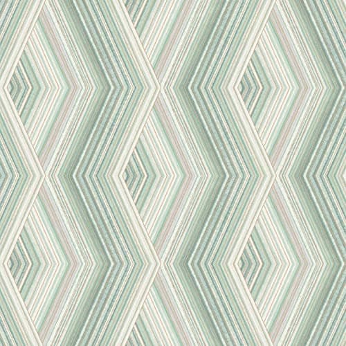Image of Aura Geometric Wallpaper Metallic Emerald