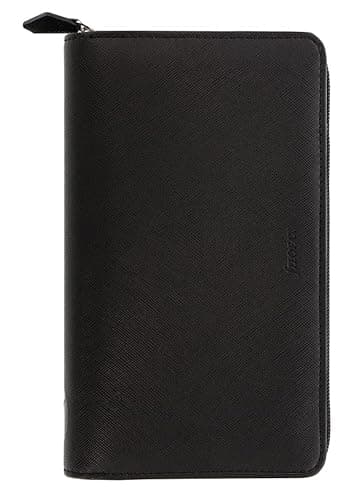 Image of Filofax Saffiano Personal Compact Zip Organiser - Black