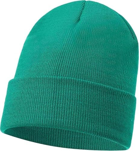 Image of CHAAL ® Beanie Hat Knitted Beanie Womens Wooly Skull Cap Unisex Winter Hat for Women & Men Unisex Skullies for Men Women Boys Girls Stretchy Soft Wooly Beanie Irish Green