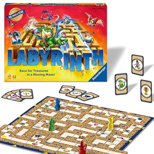 Image of Ravensburger Labyrinth Moving Maze Family Board Game for Kids and Adults Age 7+ | Classic Strategy Maze Game for 2–4 Player for Boys and Girls | Award‑Winning Family Game