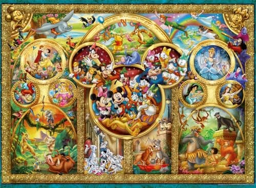 Image of Ravensburger Disney Gifts - 500 Piece Jigsaw Puzzles for Adults and Kids Age 10 Years Up - Best Themes Edition