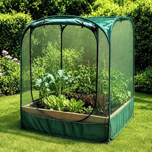 Image of GardenSkill – Network of Protection for seedlings, 1.35 m High, with Doors 1,25 m x 1,25 m x 1,35 m
