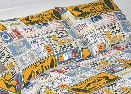 Image of BIANCHERIAWEB Pair of Bed Pillow Cases 50 x 80 cm in 100% Cotton Vintage Design with Side Buttons