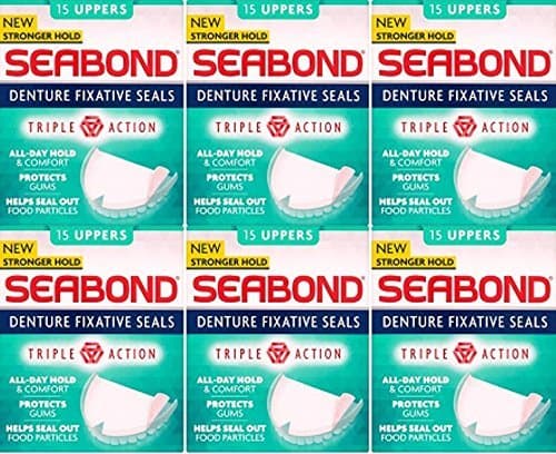 Image of Twelve Packs of Seabond Denture Fixative Seals 15 Uppers