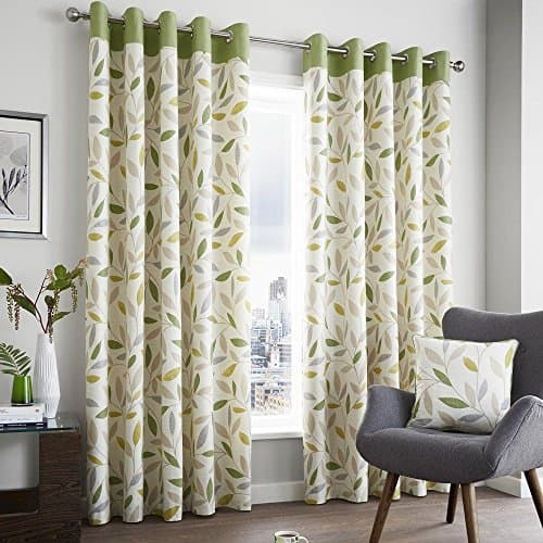 Image of Fusion Beechwood Curtains, 117 x 183cm, Green, 46" Width x 72" Drop