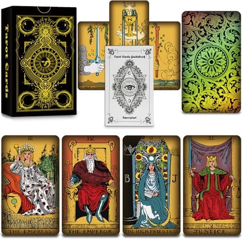 Image of Smoostart 78 Tarot Cards with Guidebook, Classic Tarot Cards Deck for Beginners and Professional Player Future Telling Game