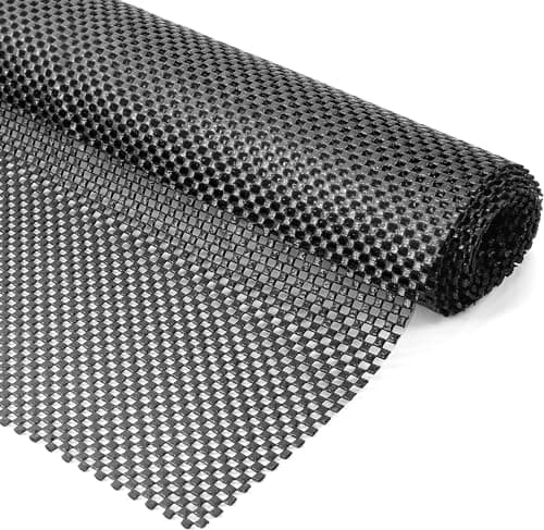 Image of KAHEIGN Multipurpose Non Slip Mat, 50CM x 200CM PVC Anti Slip Rug Pad Underlay Carpet Grip Mat Drawer Shelf Liner Waterproof Floor Cushion Mats for Home Office Cars Kitchen Bathroom (Black)