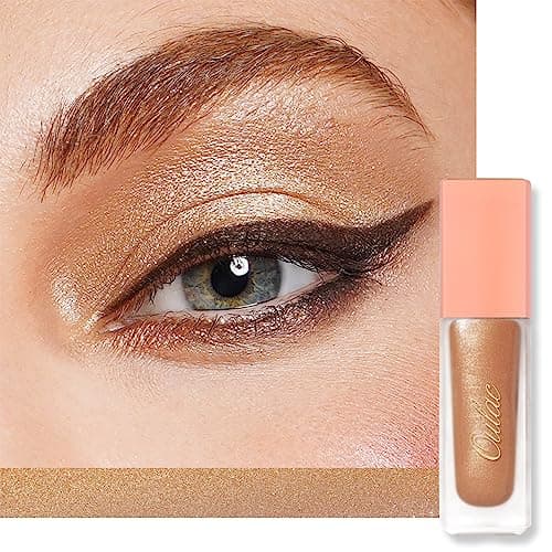 Image of Oulac Liquid Eyeshadow Satin Finish - Multi-Use Brown Eyeshadow Primer & Cream Bronzer | Blendable Smooth Eye Make-up, Crease-Resistant, Non-Greasy, Vegan, Cruelty-Free, Sand (SA01)