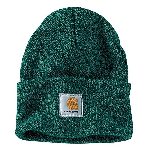 Image of Carhartt Men's Knit Cuffed Beanie Hat, Tidal/Blue Spruce Marl, One Size