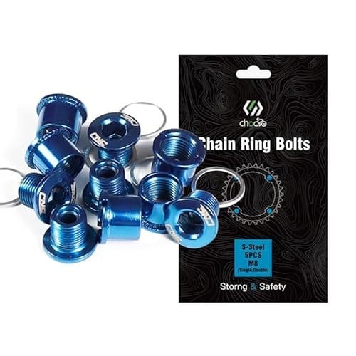 Image of CNCLOL Single/Double Chainring Bolts,M8 Bike Chainring Bolts&Nuts For MTB/BMX/Bicycle(Black/Blue/Orange/Red/Colour)