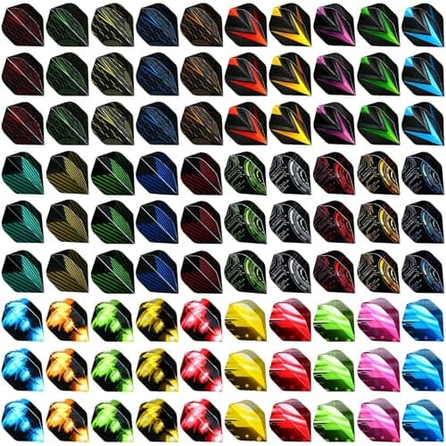Image of centaur 90 Pcs Standard PET Dart Flights, 30 Sets Durable Replacement Feather Tail Wings for Steel Tip and Soft Tip Darts-High Performance Accessories Kit for Dart Games