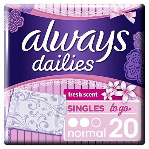 Image of Always Dailies Singles To Go 20 Pantyliners Normal