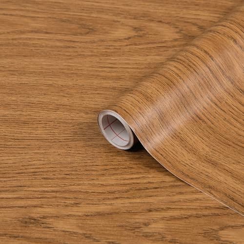 Image of d-c-fix Vinyl wrap Light Oak Wood Effect 45 cm x 2 m - Sticky Back Plastic roll for Furniture, Kitchen & cupboards - Contact Paper Sticker self Adhesive Film