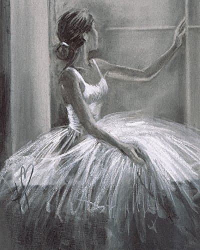 Image of Hazel Bowman WDC94231 "Ballerina Digital" Canvas Print, Cotton, Multi-Colour, 3.20 x 40.00 x 50.00 cm