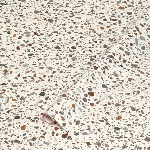 Image of d-c-fix vinyl wrap Terrazzo stone effect 67,5 cm x 2 m - sticky back plastic roll for furniture, kitchen & cupboards - contact paper sticker self adhesive film