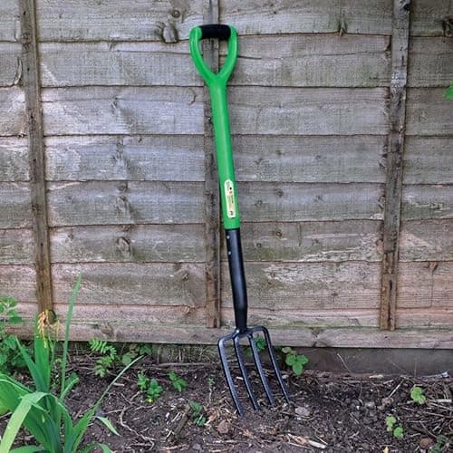 Image of Unibos Garden Border Digging Fork - Gardening Hand Tool Carbon Steel 4 Tooth Handle Heavy Duty | Cultivating All Types Of Soil | Garden Pitchfork Tool For Gardening & Digging With Handles