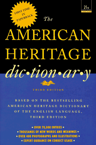 Image of American Heritage Dictionary: Third Edition